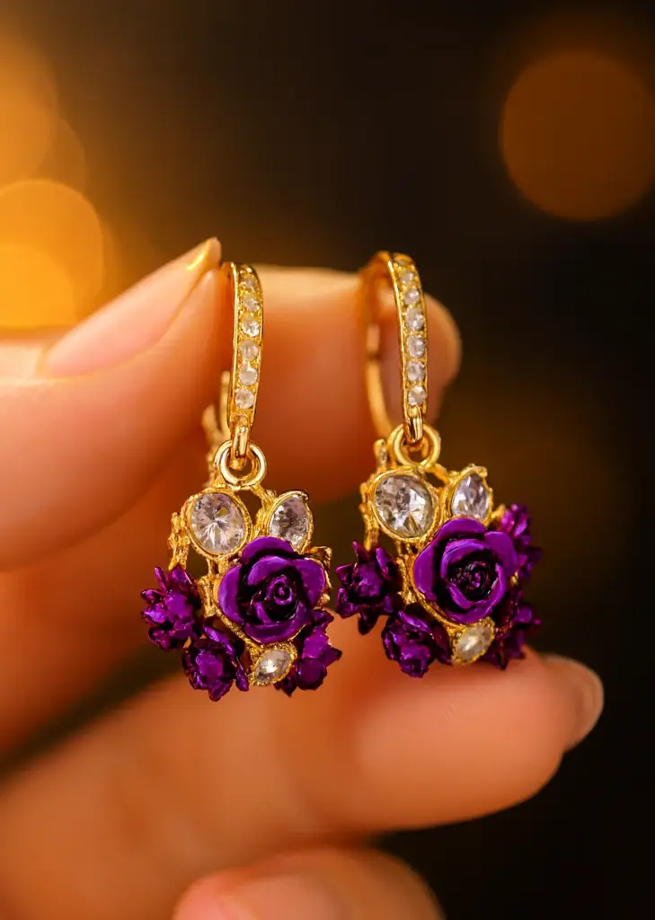 [MOD05] ARETES ARO MORADO/ROJO