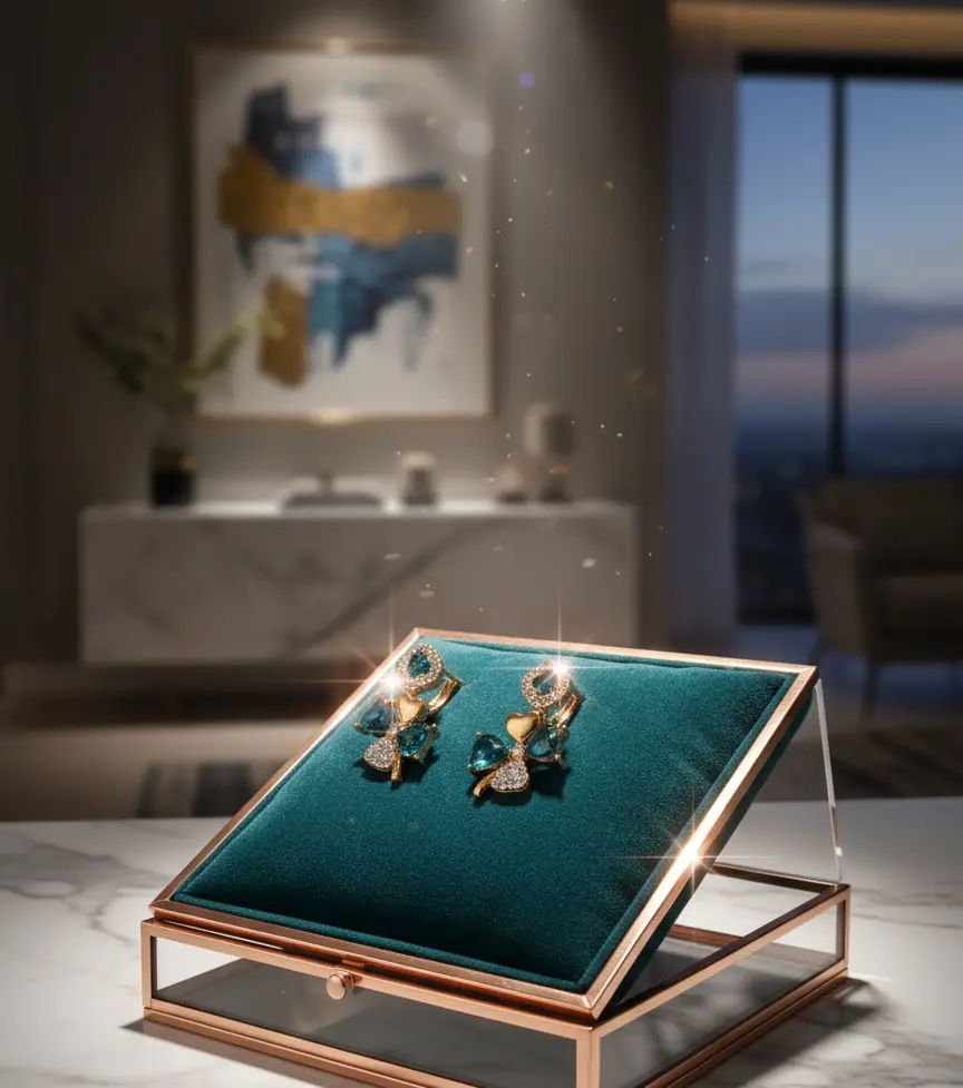 ARETES VERDE ESMERALDA