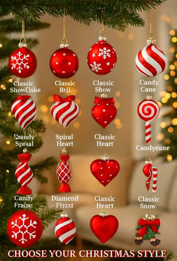 ADORNOS DE NAVIDAD CAPRICHOSOS X12 PZAS